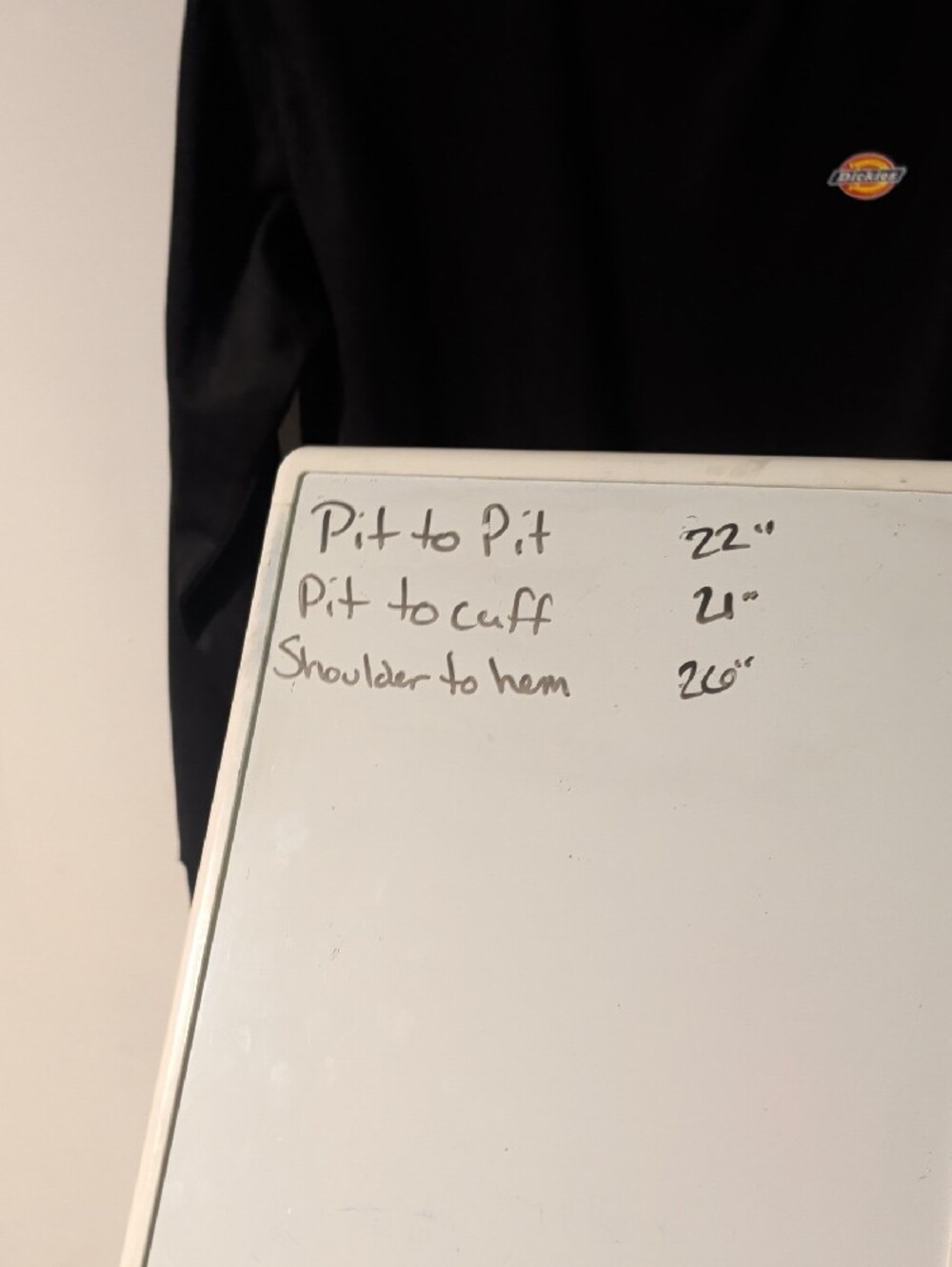Dickies Black Long Sleeve Crewneck Tee with Logo - Picture 4 of 4